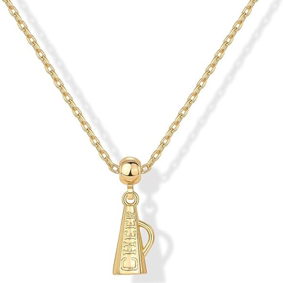 Neiman Marcus 14K Gold Plated Cheer Megaphone Necklace - Picture 3 of 3